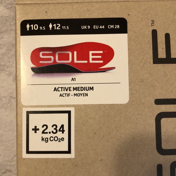 Sole - Active Medium Plantar Fasciitis Relief Arch Support Men’s 10/Women’s 12 - Picture 5 of 5